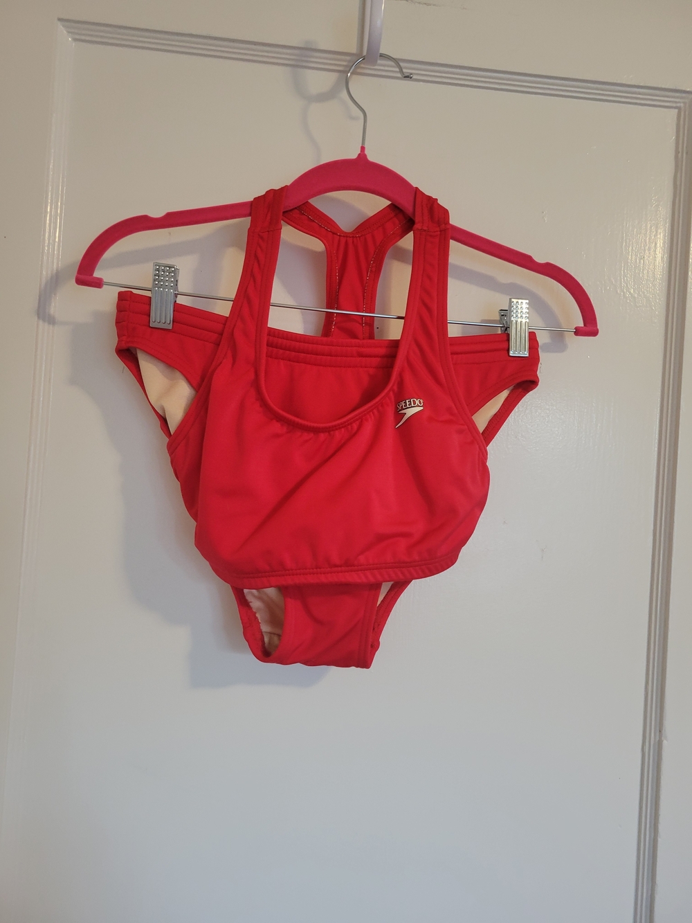 Vintage Red Speedo Womens Bikini Set Size Medium
